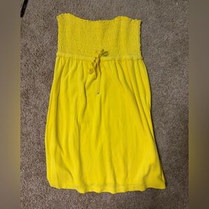 Juicy Couture Yellow Strapless Dress or Cover Up